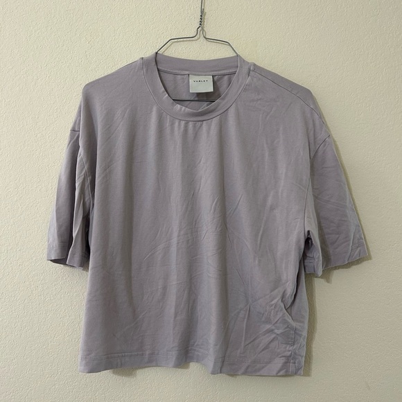 Varley Venice Easy Tee Lavender Womens Size Medium Cotton Stretch Casual Comfort - Picture 2 of 9
